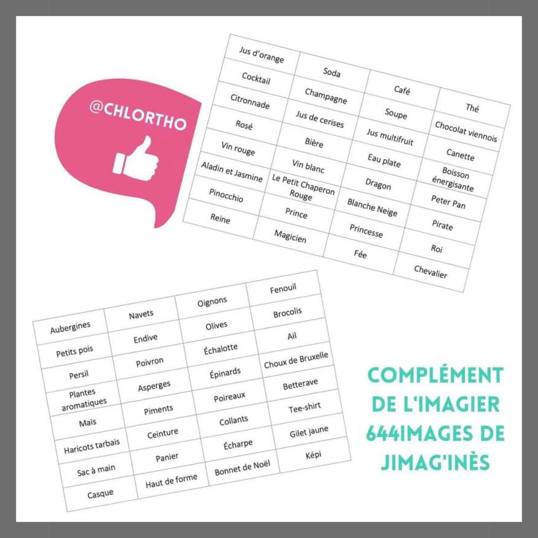 Boîte de 644 mots