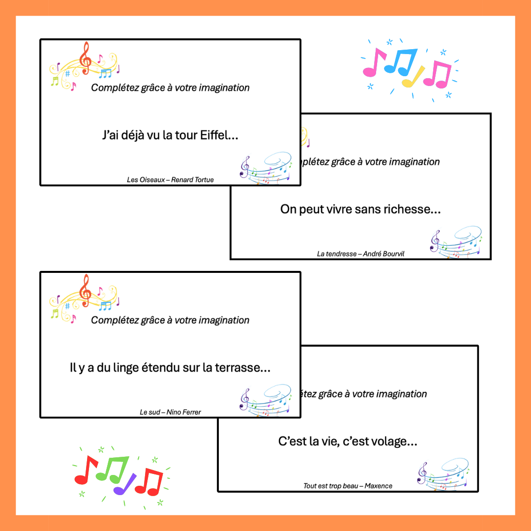 Boîte de Rimes et chansons