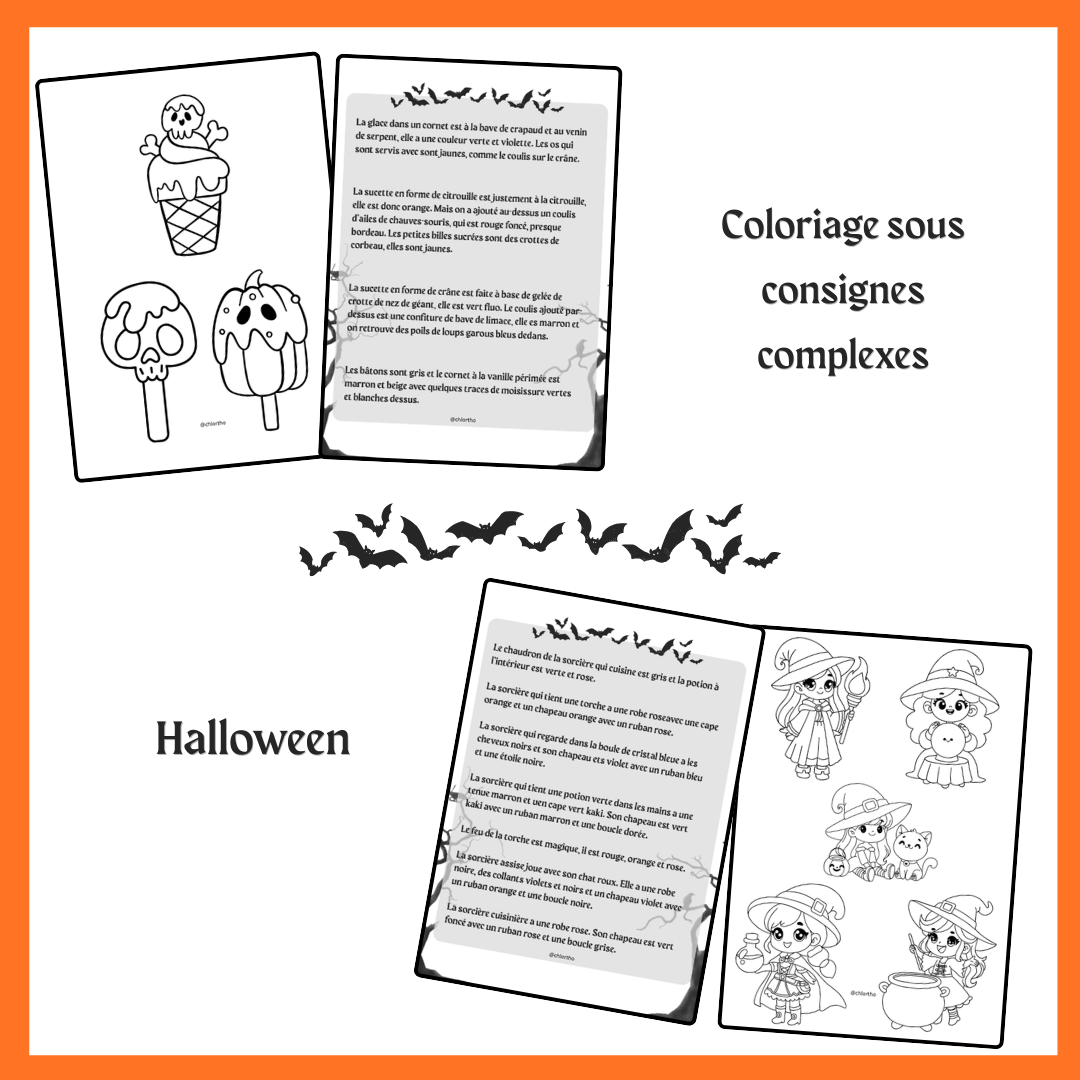 Boîte de Coloriage sous consignes d'Halloween